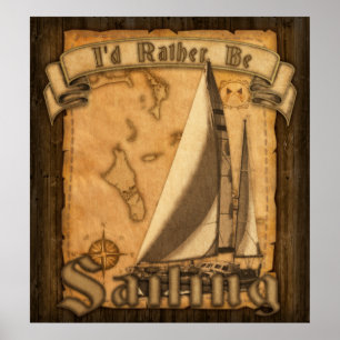 Ich würde vielmehr segeln poster