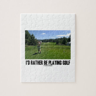 Ich würde vielmehr spielen Golf (Golfspieler auf Puzzle