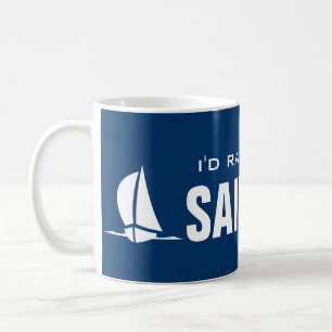 Ich würde vielmehr Tasse mit Segelbootentwurf