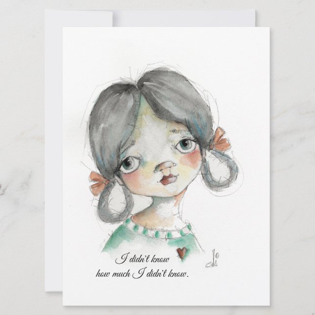 Ich wusste es nicht - flache Karte (Vorderseite)
