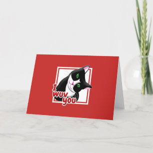 Ich wüsste Sie Valentinstag Katze Feiertagskarte