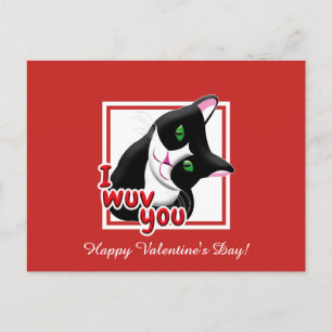 Ich wüsste Sie Valentinstag Katze Postkarte