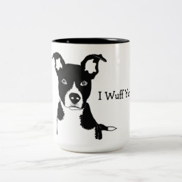 Ich wüte dir Puppy-Tasse Zweifarbige Tasse