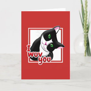 Ich wuv Sie Valentinstag Katze Feiertagskarte