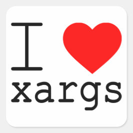 Ich ❤️ xargs Aufkleber
