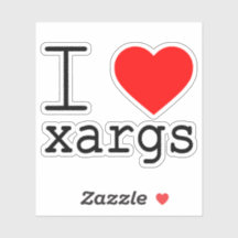 Ich ❤️ xargs Vinyl-Aufkleber