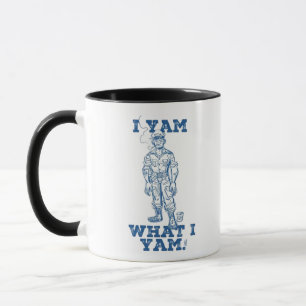 Ich Yam, was ich bin. Entwurf Tasse