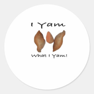 Ich Yam, was ich bin, Yam, was ich Yam, Comic, Nie Runder Aufkleber