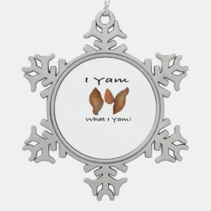 Ich Yam, was ich bin, Yam, was ich Yam, Comic, Nie Schneeflocken Zinn-Ornament