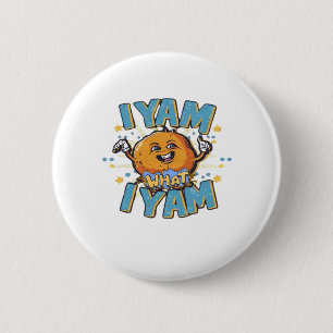 Ich Yam, was ich klassisches Design für Erntedank Button