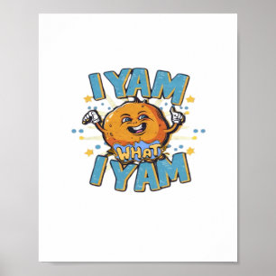 Ich Yam, was ich klassisches Design für Erntedank Poster