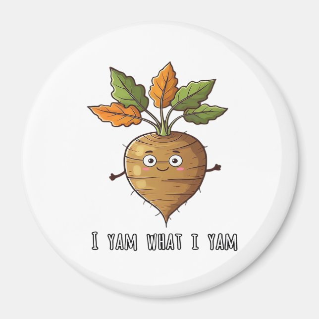 Ich Yam, was ich lese Niedlich und gemütlich Autum Magnet (Vorne)