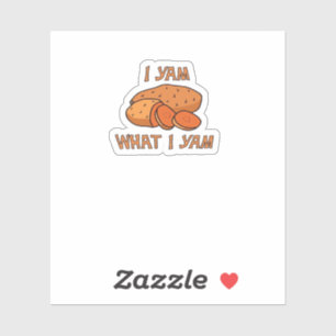 Ich Yam, was ich Yam Classic Funny Basic Aufkleber