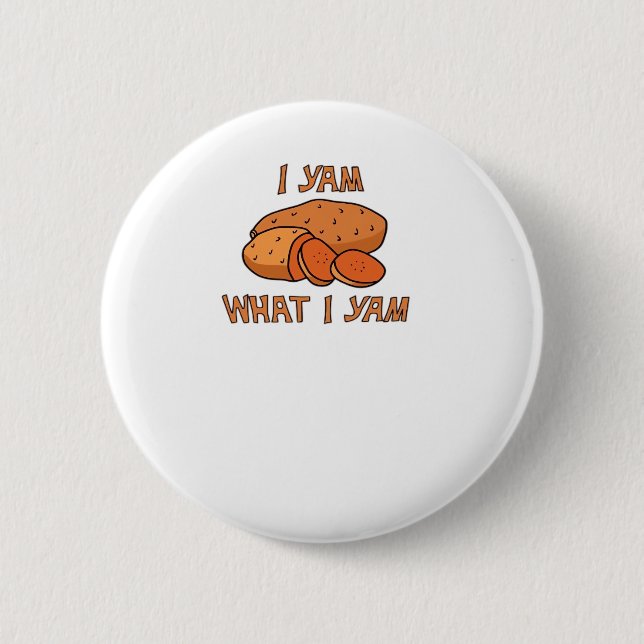 Ich Yam, was ich Yam Classic Funny Basic Button (Vorderseite)