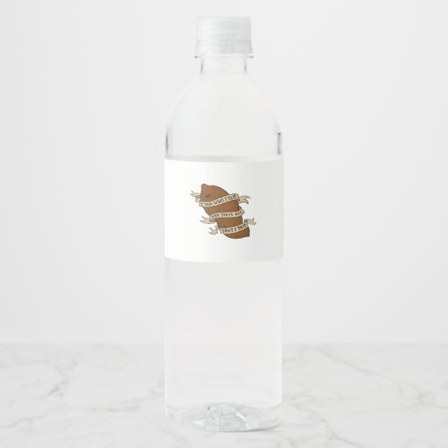 Ich Yam, was ich Yam Classic Quote Funny Wasserflaschenetikett (Vorderseite)