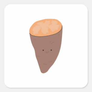 Ich Yam, was ich Yam Classic Trendy Zitat Quadratischer Aufkleber