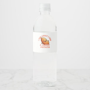 Ich Yam, was ich Yam, ein süßer Kartoffelklassiker Wasserflaschenetikett