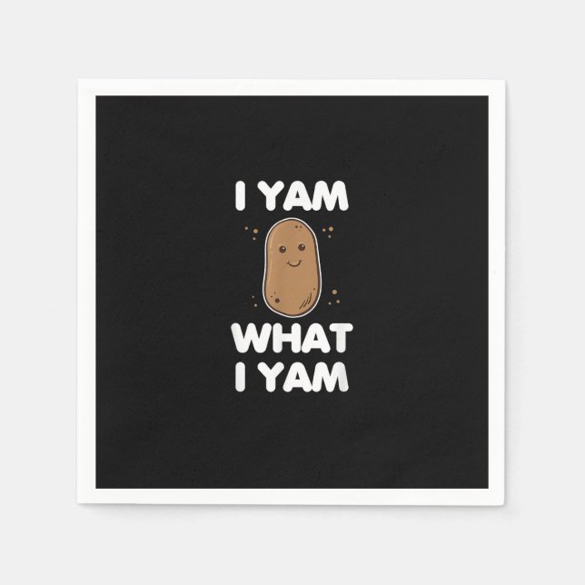 Ich Yam, was ich Yam Funny Erntedank Serviette (Vorderseite)