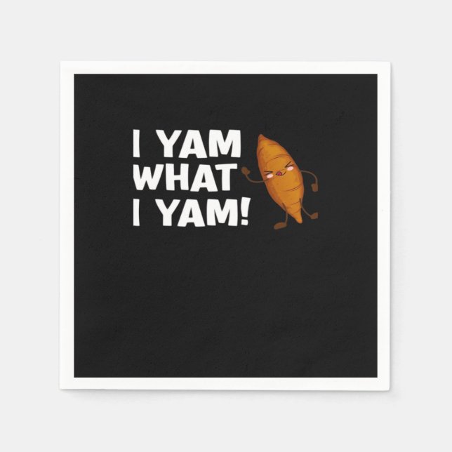 Ich Yam, was ich Yam Funny Food Lover Classic Serviette (Vorderseite)