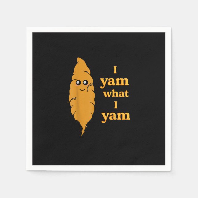 Ich Yam, was ich Yam Funny Serviette (Vorderseite)