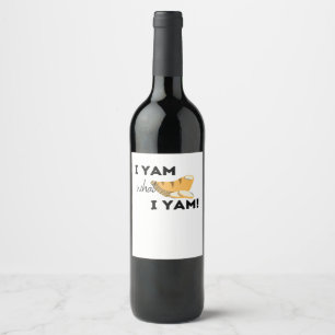 Ich Yam, was ich Yam! Klassisch Weinetikett