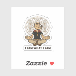 Ich Yam, was ich Yam Meme Zitat Aufkleber