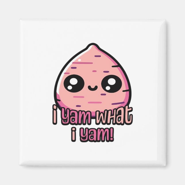 Ich Yam, was ich Yam! Niedlich Yam Pun Classic Magnet (Vorne)