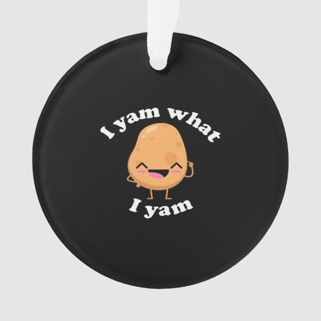 Ich Yam, was ich Yam, Niedlicher vegetarischer Ern Ornament (Vorderseite)