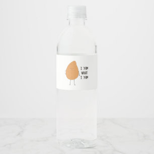 Ich Yam, was ich Yam! Phantastische Yam-Pflanze Wasserflaschenetikett
