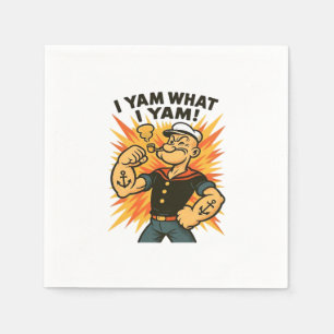Ich Yam, was ich Yam Popeye Cartoon Zitat Classic Serviette