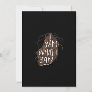 Ich Yam, was ich Yam - Pun Design Feiertagskarte