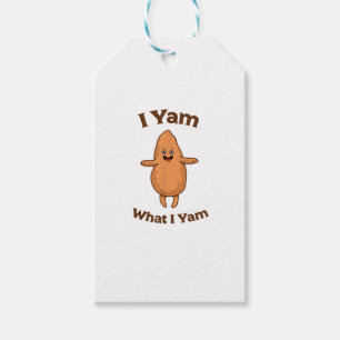 Ich Yam, was ich Yam tanze Süßkartoffel Erntedank Geschenkanhänger
