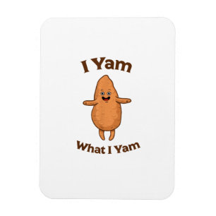 Ich Yam, was ich Yam tanze Süßkartoffel Erntedank Magnet