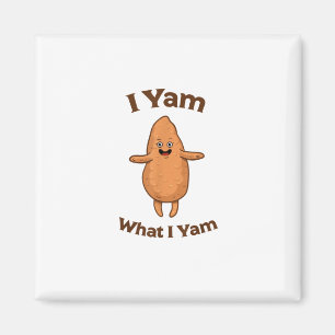 Ich Yam, was ich Yam tanze Süßkartoffel Erntedank Magnet