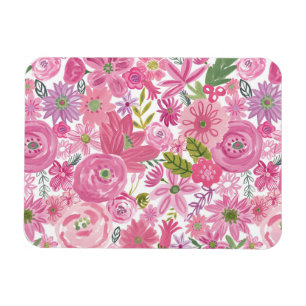 Ich zacke Aquarell-Blumenmuster aus Magnet