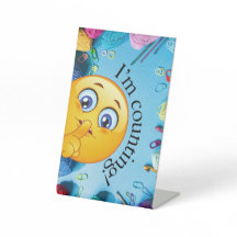 Ich zähle Stehendes Zeichen für Crochet oder Knitt