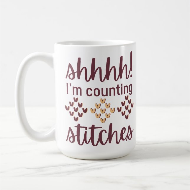 Ich zähle Stitches Kaffeetasse (Links)