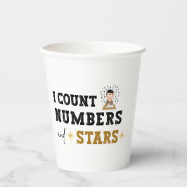 Ich zähle Zahlen und Sterne - Buchhalter Pappbecher