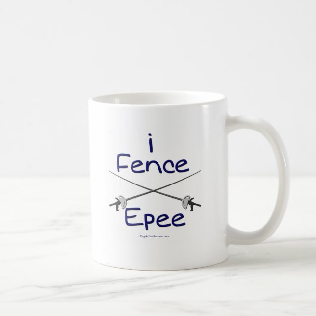 ich zäune Epee (Pistolengriff) BLAU ein Tasse (Rechts)