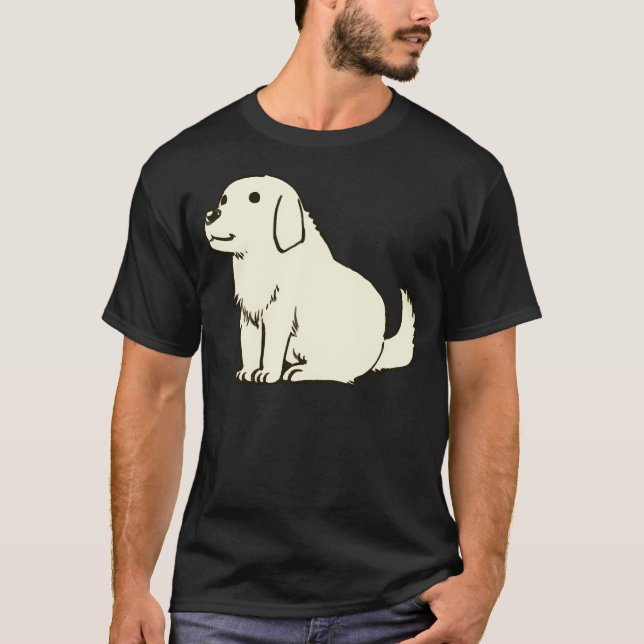 Ich zeichnete Chiyo Chan's White Dog Tadakichi-san T-Shirt (Vorderseite)