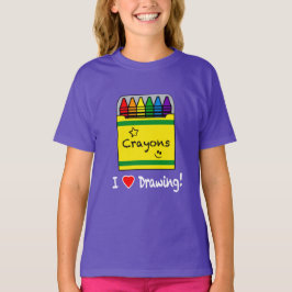 Ich Zeichnete mit Crayons Liebe T-Shirt