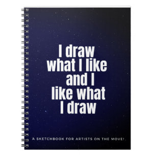 Ich Zeichnete, was ich mag Weltraumgalaxie Weiße T Notizblock