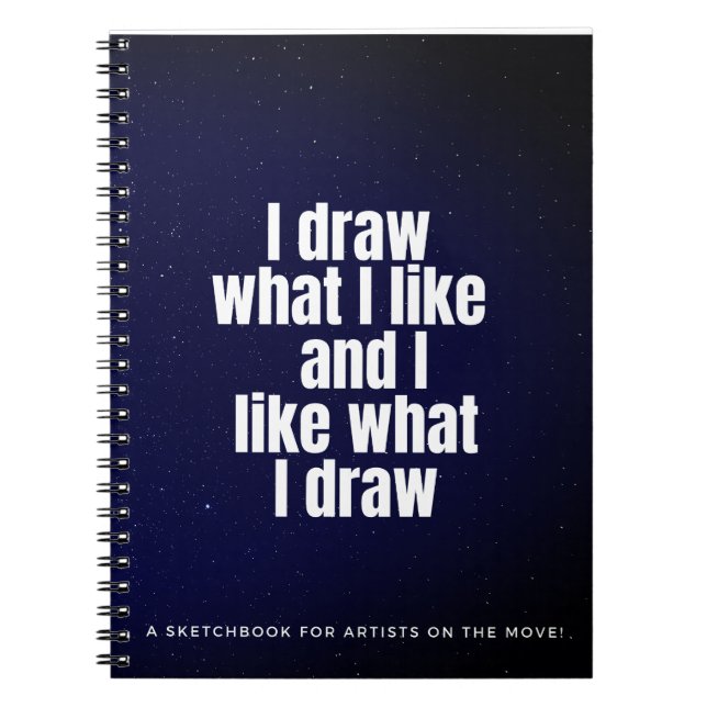 Ich Zeichnete, was ich mag Weltraumgalaxie Weiße T Notizblock (Vorderseite)