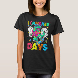 Ich zerbrach 100 Tage der Schule Rex Dinosaurier g T-Shirt