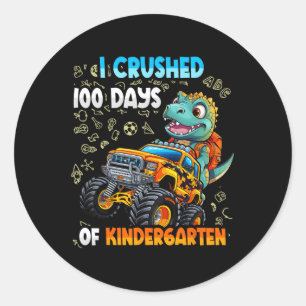 Ich zerbrach 100 Tage Kindergarten Runder Aufkleber