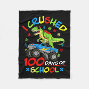 Ich zerbrach 100 Tage Monster-LKW für Schulkinder Fleecedecke
