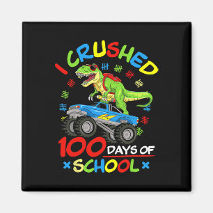 Ich zerbrach 100 Tage Monster-LKW für Schulkinder Magnet