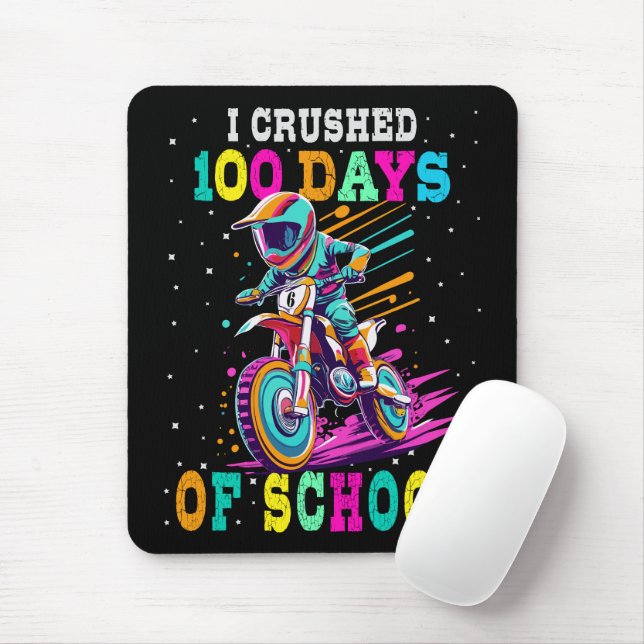 Ich zerbrach 100 Tage Schule Motocross Mousepad (Mit Mouse)