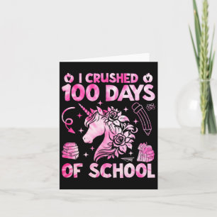 Ich zerbrach 100 Tage Schulmädchen am 100. Karte