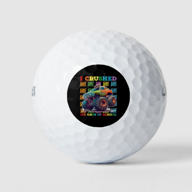 Ich zerbrach 100 Tage Schulmonster Golfball (Vorderseite)